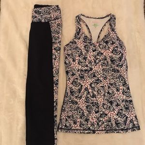NWOT Lilly Pulitzer Luxletic Top & Bottom XS